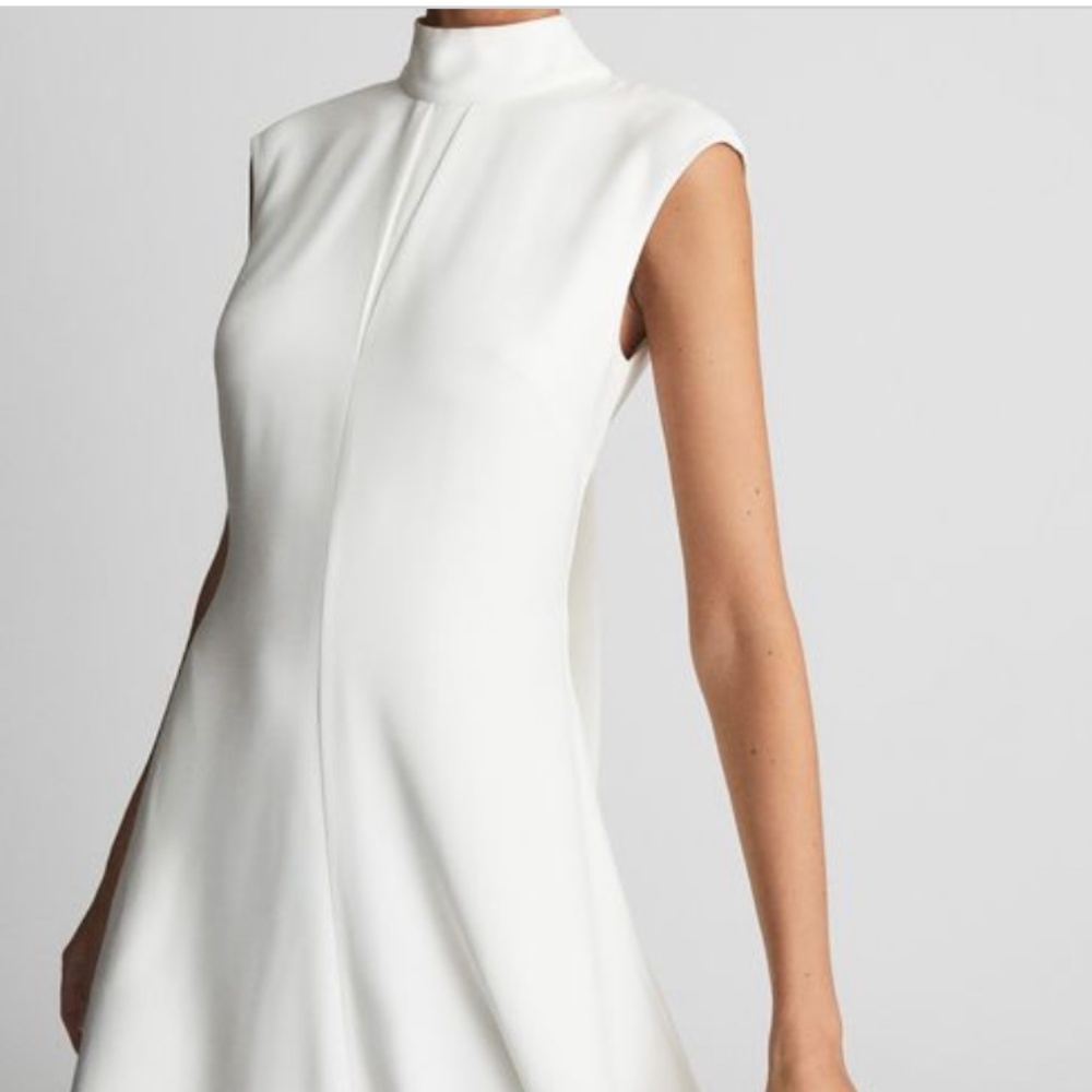 NWT REISS White Livvy Mock Neck Maxi Dress - UK 8/ US 4 - Picture 3 of 16
